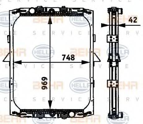 HELLA 8MK376721521 Радиатор, охлаждение двигателя