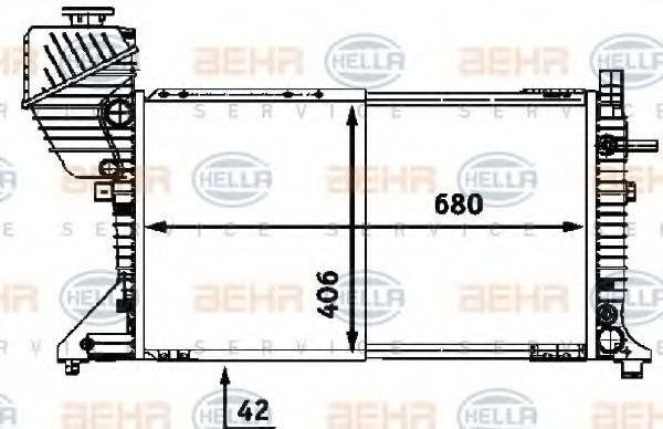 HELLA 8MK376721631 Радиатор, охлаждение двигателя