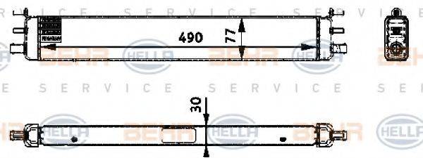 HELLA 8MK376722321 Радиатор, охлаждение двигателя