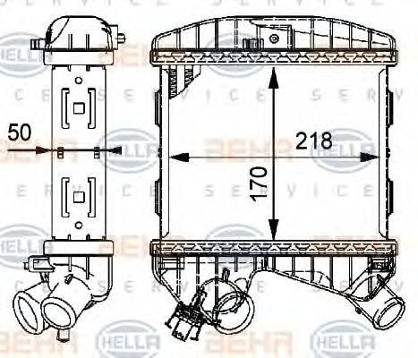 HELLA 8ML376723461 Интеркулер