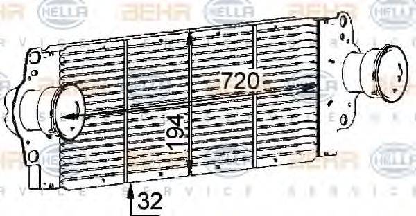 HELLA 8ML376723511 Интеркулер