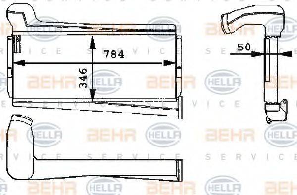 HELLA 8ML376723631 Интеркулер