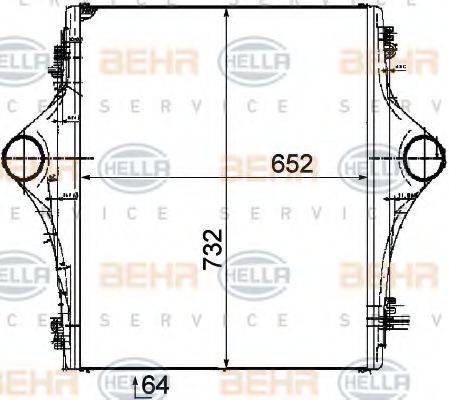 HELLA 8ML376723751 Интеркулер