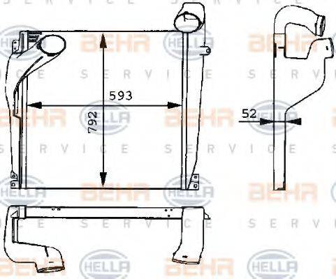 HELLA 8ML376724011 Интеркулер