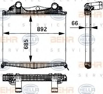 HELLA 8ML376724211 Интеркулер