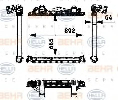 HELLA 8ML376724321 Интеркулер