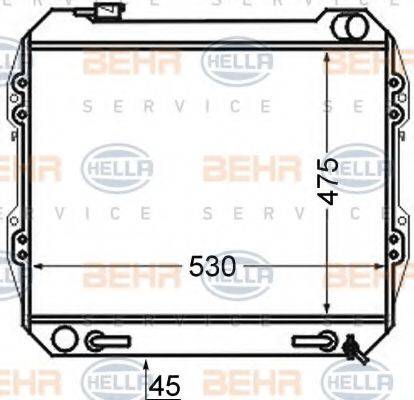 HELLA 8MK376724551 Радиатор, охлаждение двигателя