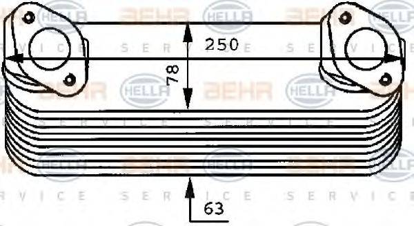 HELLA 8MO376725011 масляный радиатор, двигательное масло