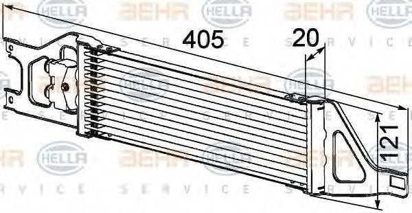 HELLA 8MO376726401 Масляный радиатор, автоматическая коробка передач