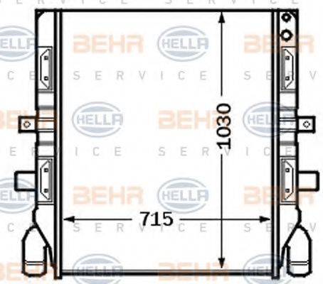 HELLA 8MK376726661 Радиатор, охлаждение двигателя