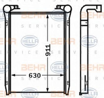 HELLA 8ML376727631 Интеркулер