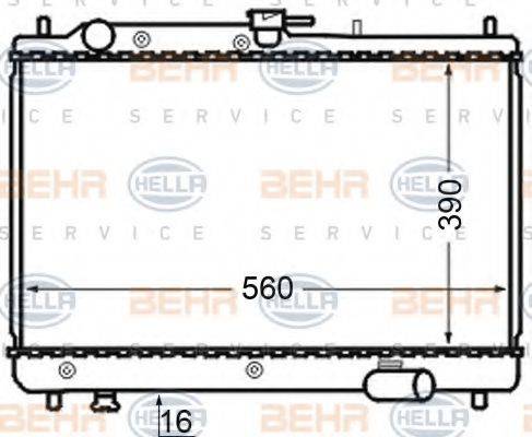 HELLA 8MK376727751 Радиатор, охлаждение двигателя