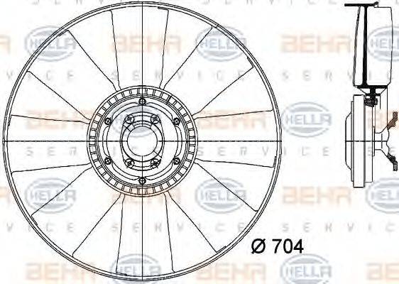 HELLA 8MV376728161 Вентилятор, охлаждение двигателя