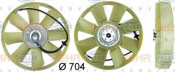 HELLA 8MV376730031 Вентилятор, охлаждение двигателя