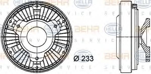 HELLA 8MV376730061 Сцепление, вентилятор радиатора