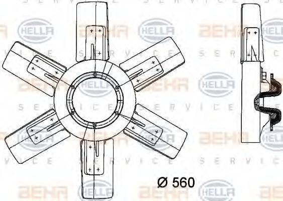 HELLA 8MV376730251 Вентилятор, охлаждение двигателя