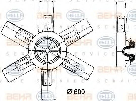 HELLA 8MV376730291 Вентилятор, охлаждение двигателя