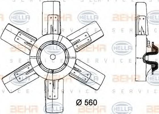 HELLA 8MV376730751 Вентилятор, охлаждение двигателя