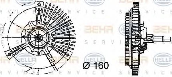 HELLA 8MV376731131 Сцепление, вентилятор радиатора