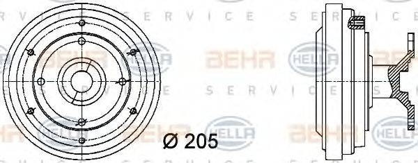 HELLA 8MV376731431 Сцепление, вентилятор радиатора