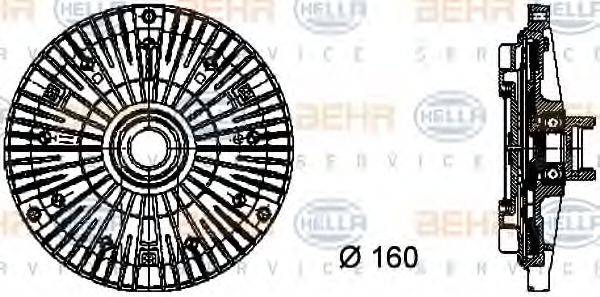 HELLA 8MV376732101 Сцепление, вентилятор радиатора