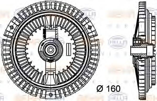 HELLA 8MV376732351 Сцепление, вентилятор радиатора