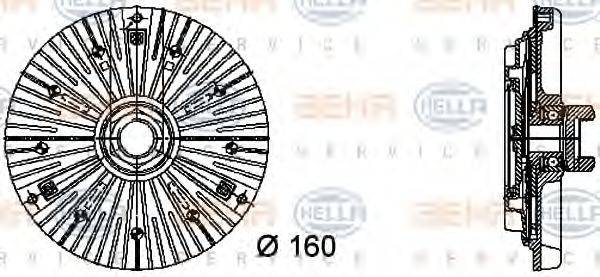 HELLA 8MV376732401 Сцепление, вентилятор радиатора