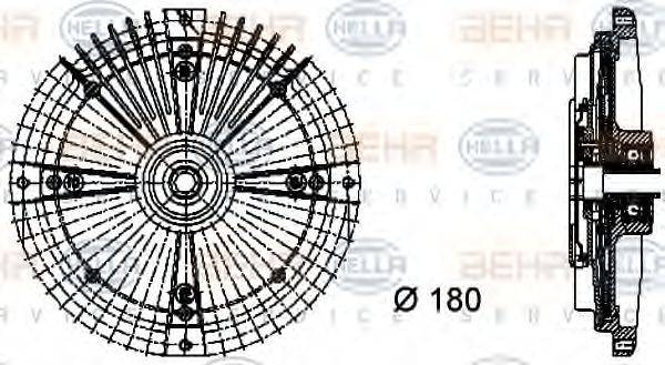 HELLA 8MV376732461 Сцепление, вентилятор радиатора