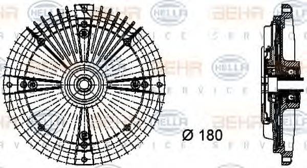 HELLA 8MV376732471 Сцепление, вентилятор радиатора