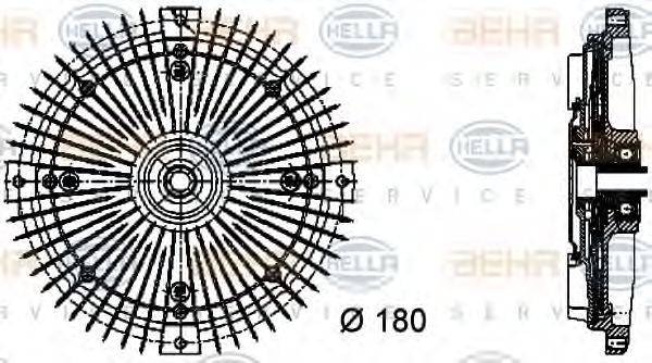 HELLA 8MV376732481 Сцепление, вентилятор радиатора