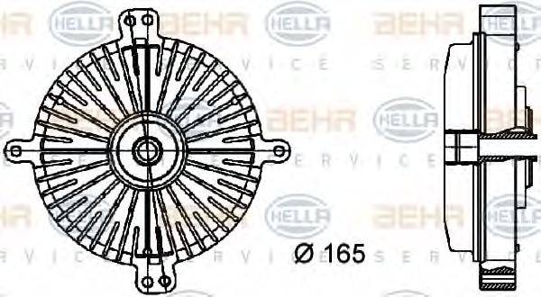 HELLA 8MV376733041 Сцепление, вентилятор радиатора