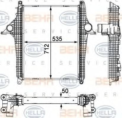 HELLA 8ML376733401 Интеркулер