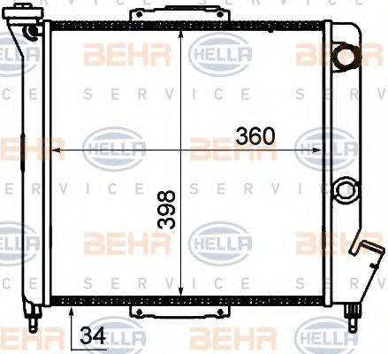 HELLA 8MK376735031 Радиатор, охлаждение двигателя