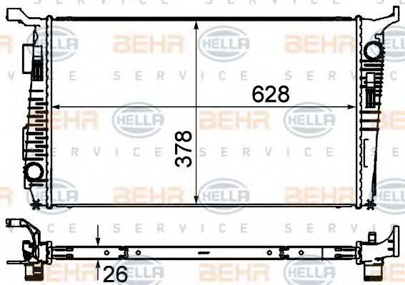 HELLA 8MK376735181 Радиатор, охлаждение двигателя