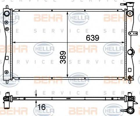 HELLA 8MK376735401 Радиатор, охлаждение двигателя