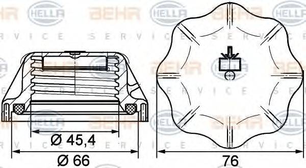 HELLA 8MY376742311 Крышка, резервуар охлаждающей жидкости