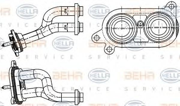 HELLA 8MY376744611 Трубопровод, теплообменник
