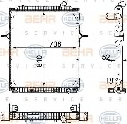 HELLA 8MK376745171 Радиатор, охлаждение двигателя