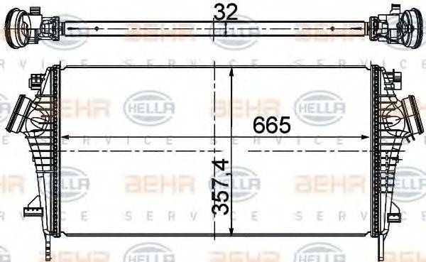 HELLA 8ML376746484 Интеркулер