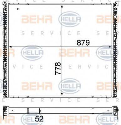 HELLA 8MK376750601 Низкотемпературный охладитель, интеркулер