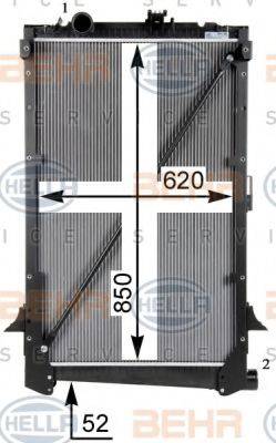 HELLA 8MK376751764 Радиатор, охлаждение двигателя