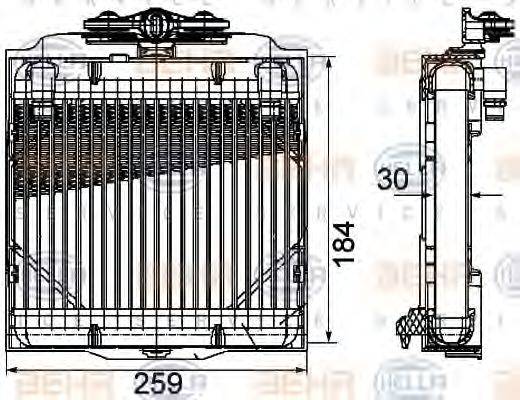 HELLA 8MO376753571 Масляный радиатор, автоматическая коробка передач