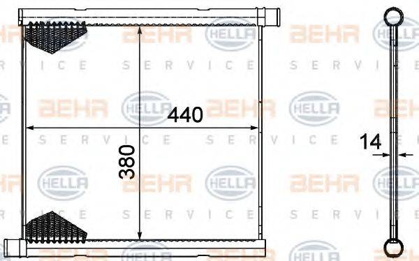 HELLA 8MK376754601 Радиатор, охлаждение двигателя