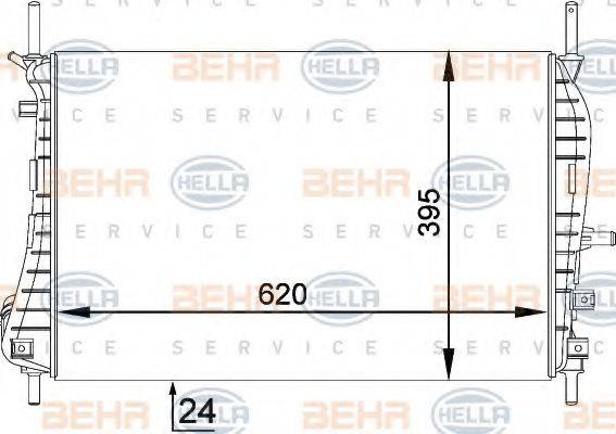 HELLA 8MK376755271 Радиатор, охлаждение двигателя