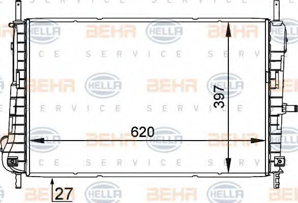 HELLA 8MK376755291 Радиатор, охлаждение двигателя