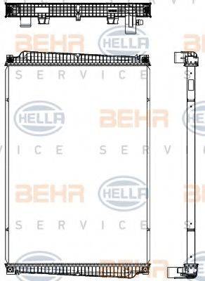 HELLA 8MK376755401 Радиатор, охлаждение двигателя