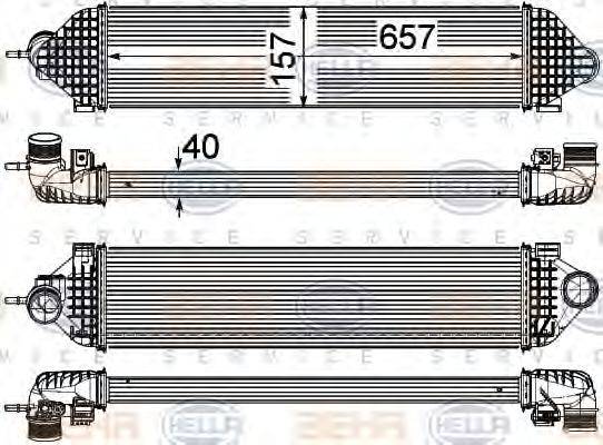 HELLA 8ML376755621 Интеркулер