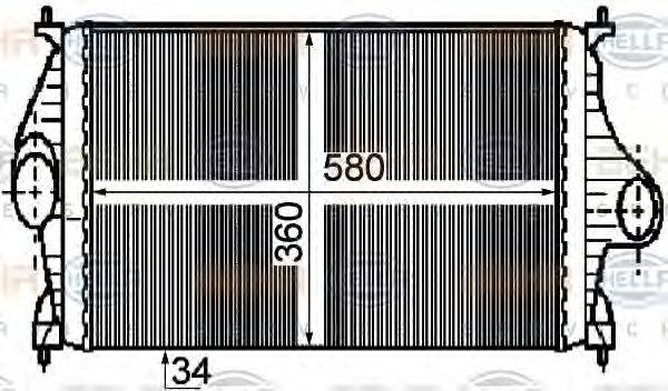 HELLA 8ML376755771 Интеркулер
