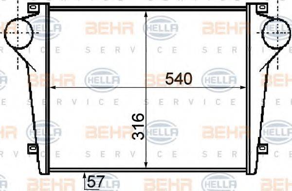 HELLA 8ML376755781 Интеркулер