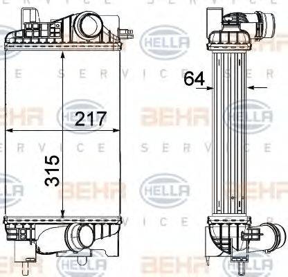 HELLA 8ML376756421 Интеркулер